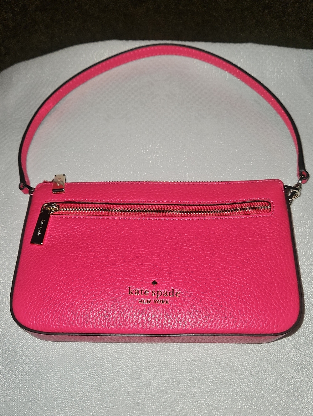 Kate Spade Leila Pink Leather Wristlet Bag NWT